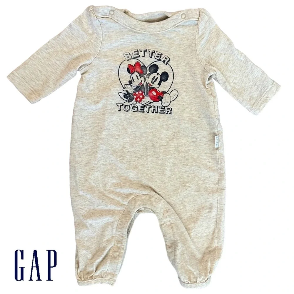 Baby Gap Disney Mickey Minnie 0-3 Months one piece outfit